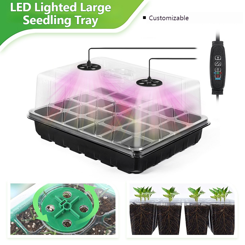 Dome Propagation Kit - 24/48 Hücreli Fide Tepsisi Seti, LED
